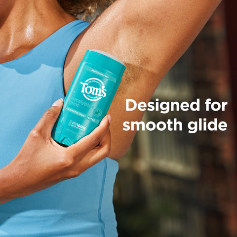 Tom’s of Maine Eucalyptus Mint Aluminum Free Natural Deodorant For Women & Men | Goes on Clear | Odor & Wetness Protection | Naturally Derived and Moisture-Locking Ingredients | 3.25 oz