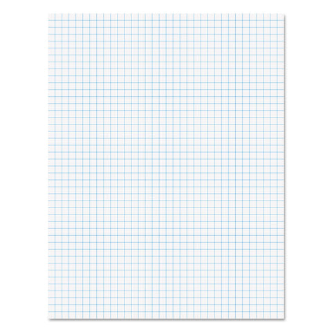 Ampad 8 1/2 x 11 Inches White Quad Pad, 4 Square Inch, 50 Sheets, 1 Each (22-030C)