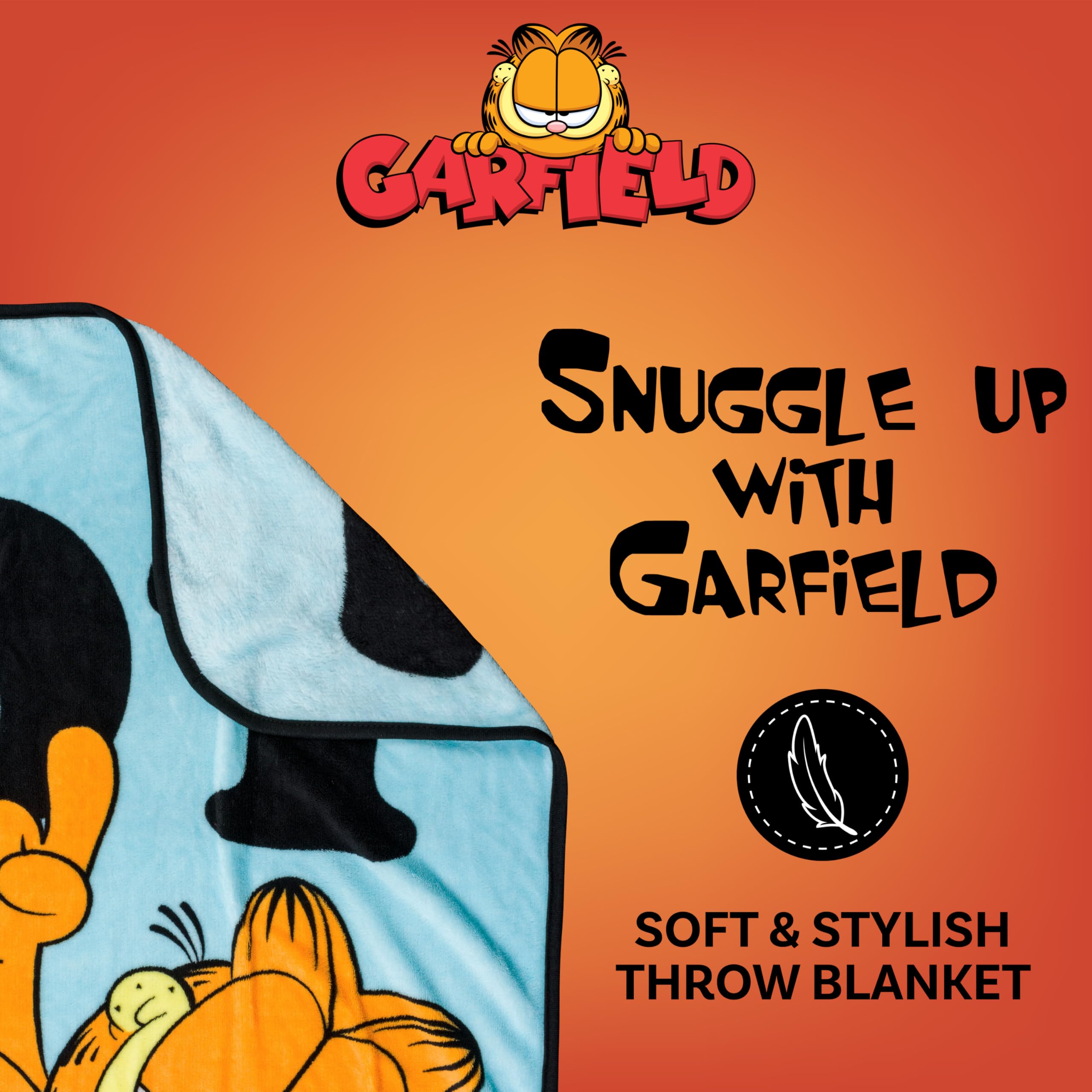Silver Buffalo Garfield Not Today 45" x 60" Fleece Throw, Soft and Cozy Blanket, 185 GSM