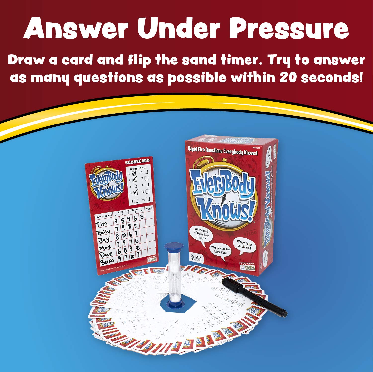Endless Games Everybody Knows! - Trivia Card Game - 2018 Edition