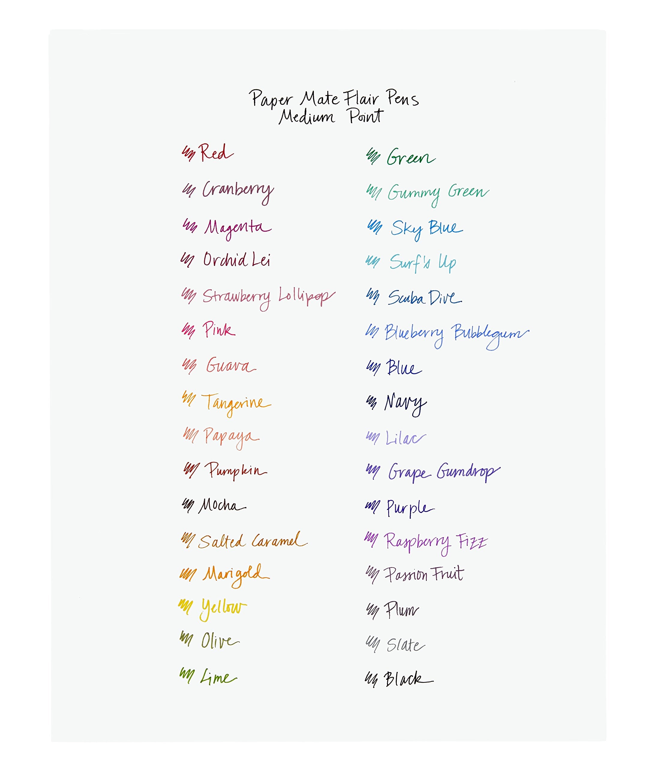 Paper Mate Flair Felt Tip Pens, Medium Point (0.7mm), Limited Edition Candy Pop Pack, 16 Count