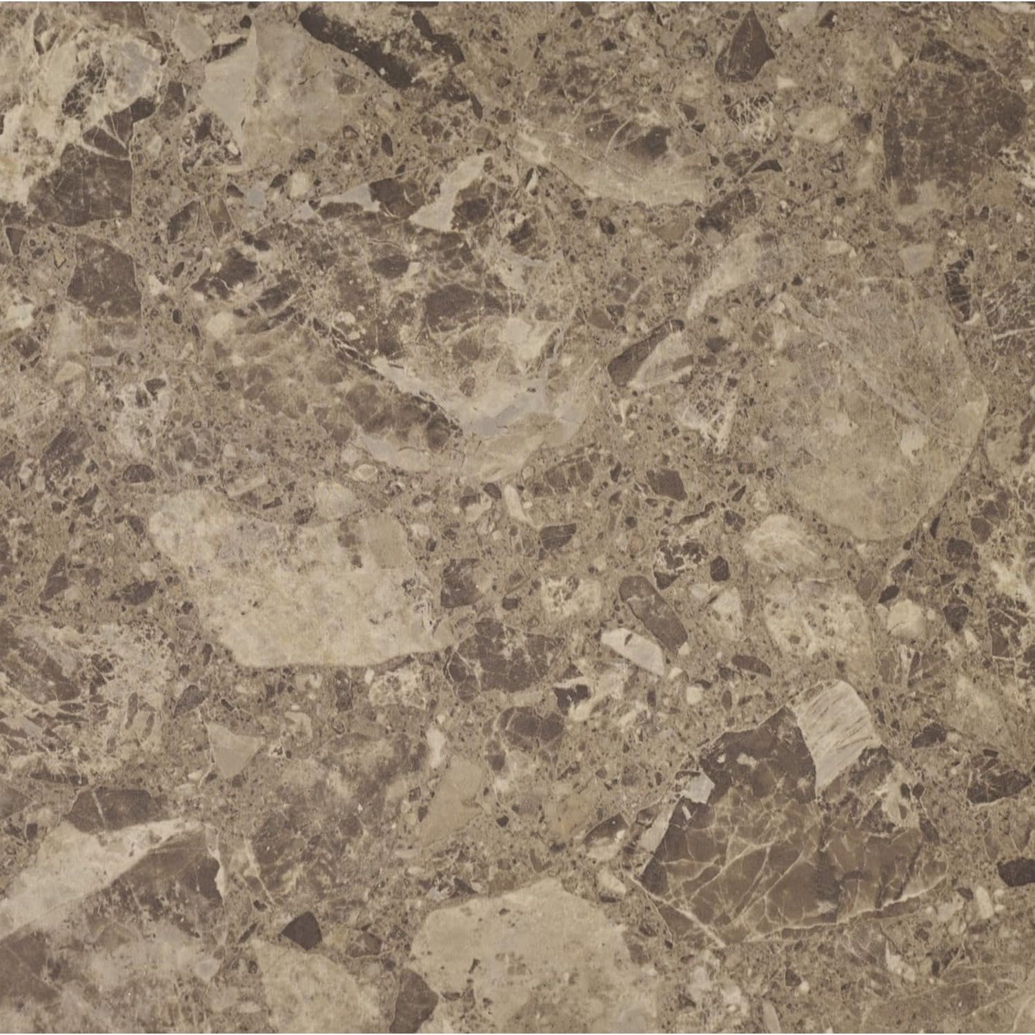 Nexus Self Adhesive 12-Inch Vinyl Floor Tiles, 20 Tiles - 12'' x 12'', Emporador Marble Peel & Stick, DIY Flooring for Kitchen, Dining Room, Bedrooms Bathrooms by Achim Home Decor, Taupe and Brown