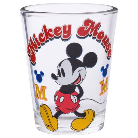 Silver Buffalo Disney Classic Mickey Mouse 4 Pack Mini Glasses, 1.5 Ounces