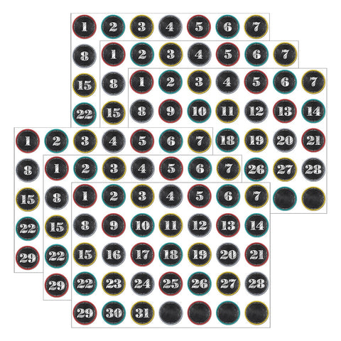 Creative Teaching Press Chalk It Up! Calendar Days (Calendar Set Decoration), Black/Multi (6896)