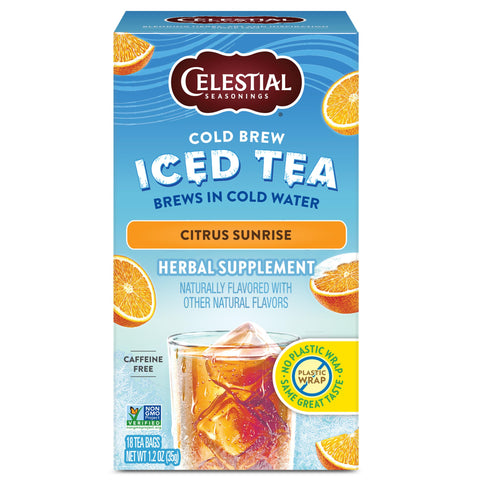 Celestial Seasonings Cold Brew Citrus Sunrise Iced Tea 18 tea bags