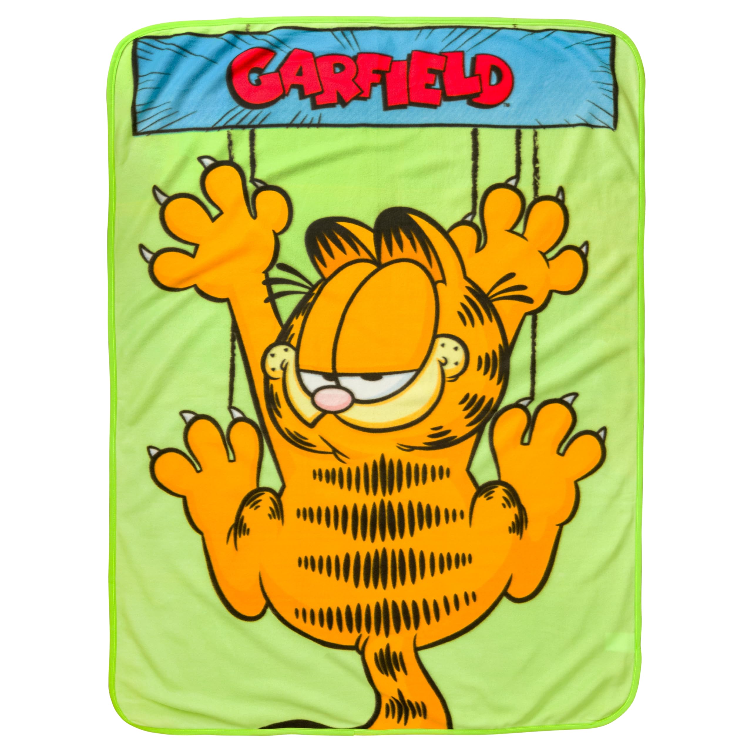 Silver Buffalo Garfield Hanging On 45" x 60" Fleece Throw, Soft and Cozy Blanket, 180 GSM