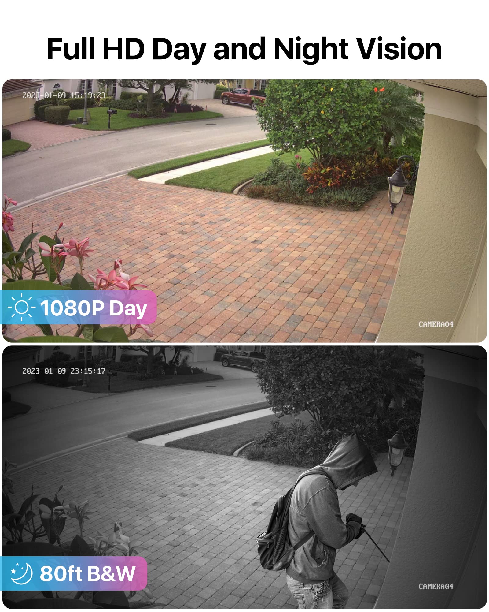 ZOSI 3K Lite 16CH Security Camera System Outdoor with 4TB HDD,AI Human/Vehicle Detection,H.265+ 16Channel 1080P CCTV DVR with 16PCS 1920TVL Surveillance Cameras,Night Vision,for 24/7 Recording