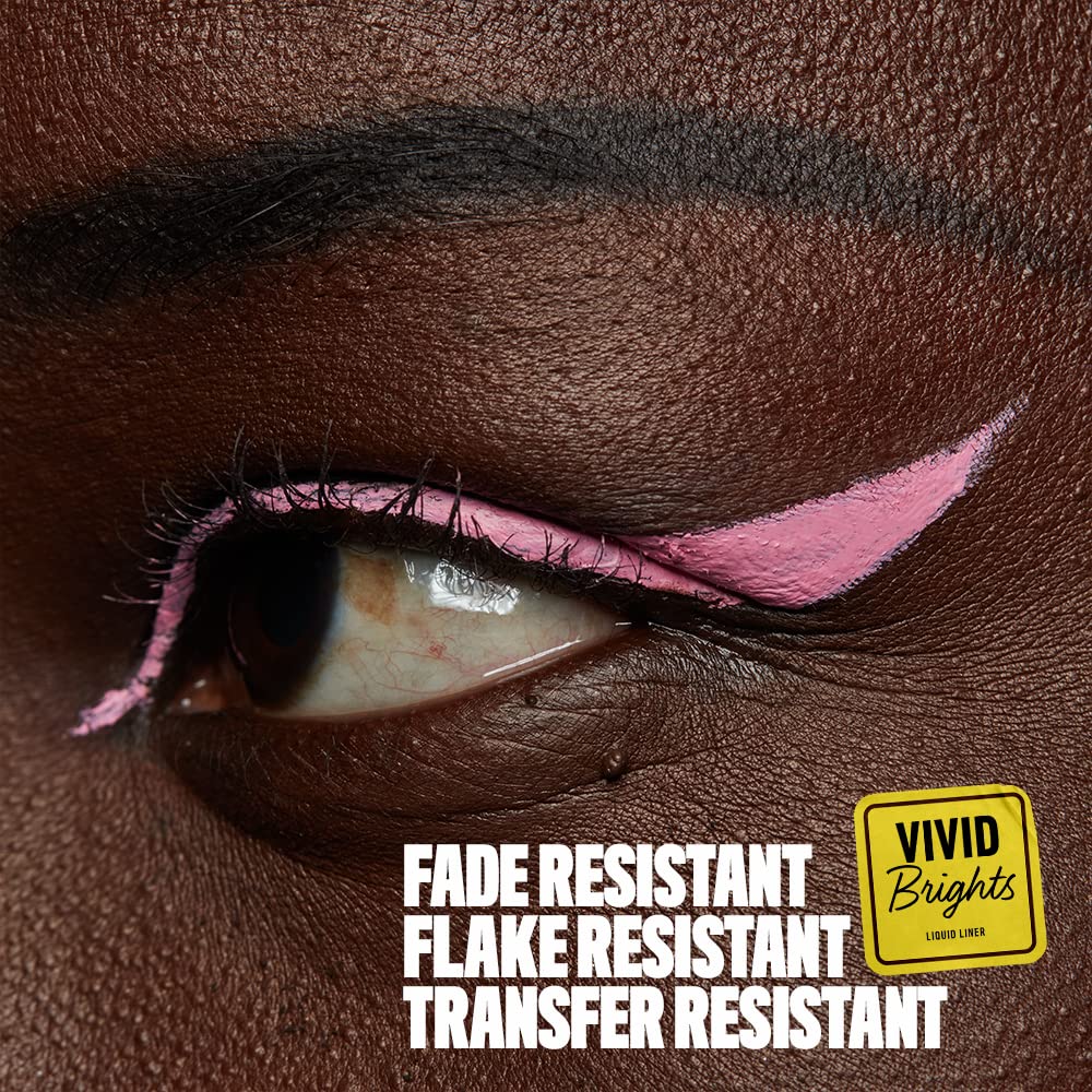 NYX PROFESSIONAL MAKEUP Vivid Brights Liquid Liner, Smear-Resistant Eyeliner with Precise Tip - Sneaky Pink