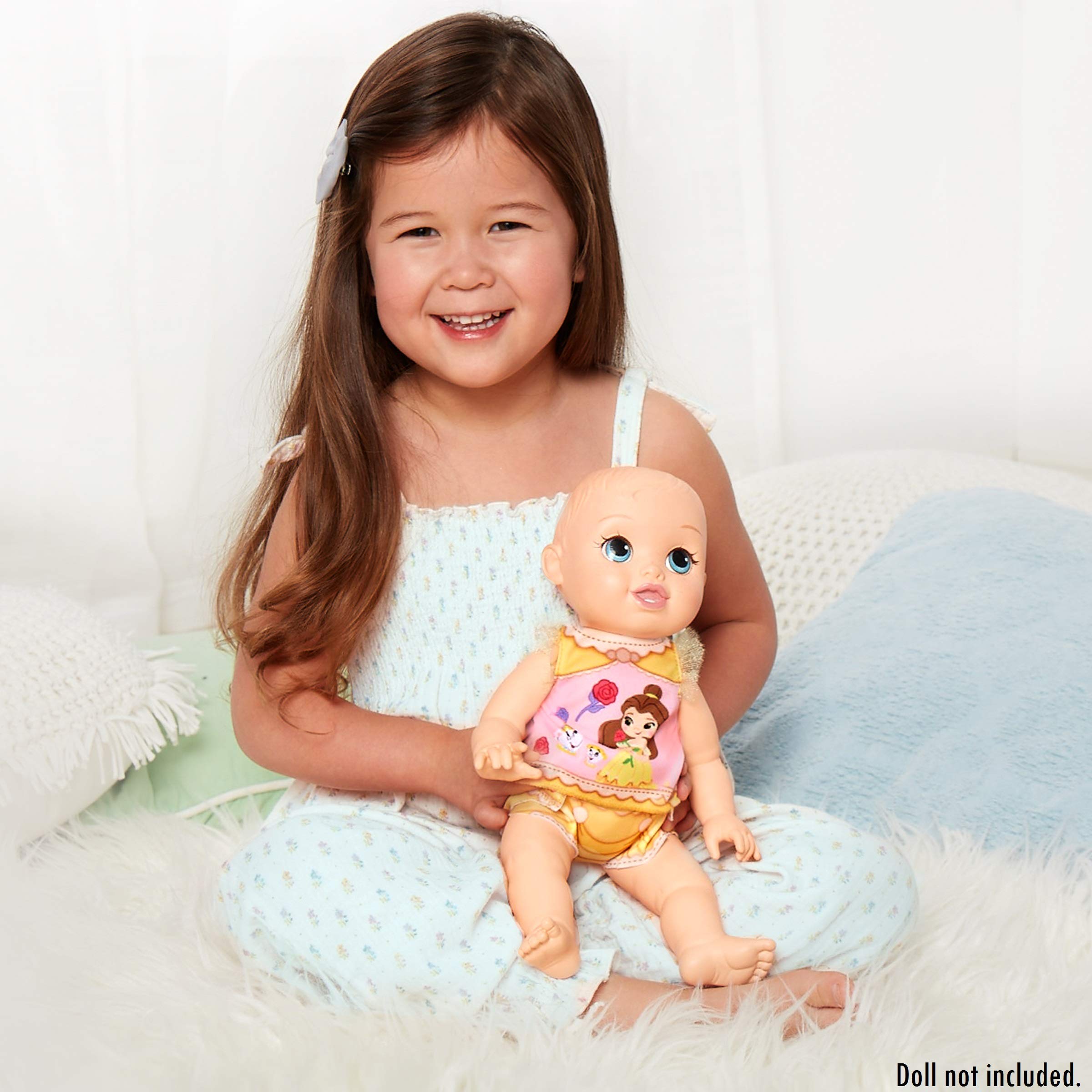 Baby Doll Clothes & Accessories, My Disney Nursery Belle Diaper Accessory Pack Inspired by Disney's Beauty & The Beast Belle Character! Includes Doll T-Shirt, Doll Diaper Cover, Clip with Charm