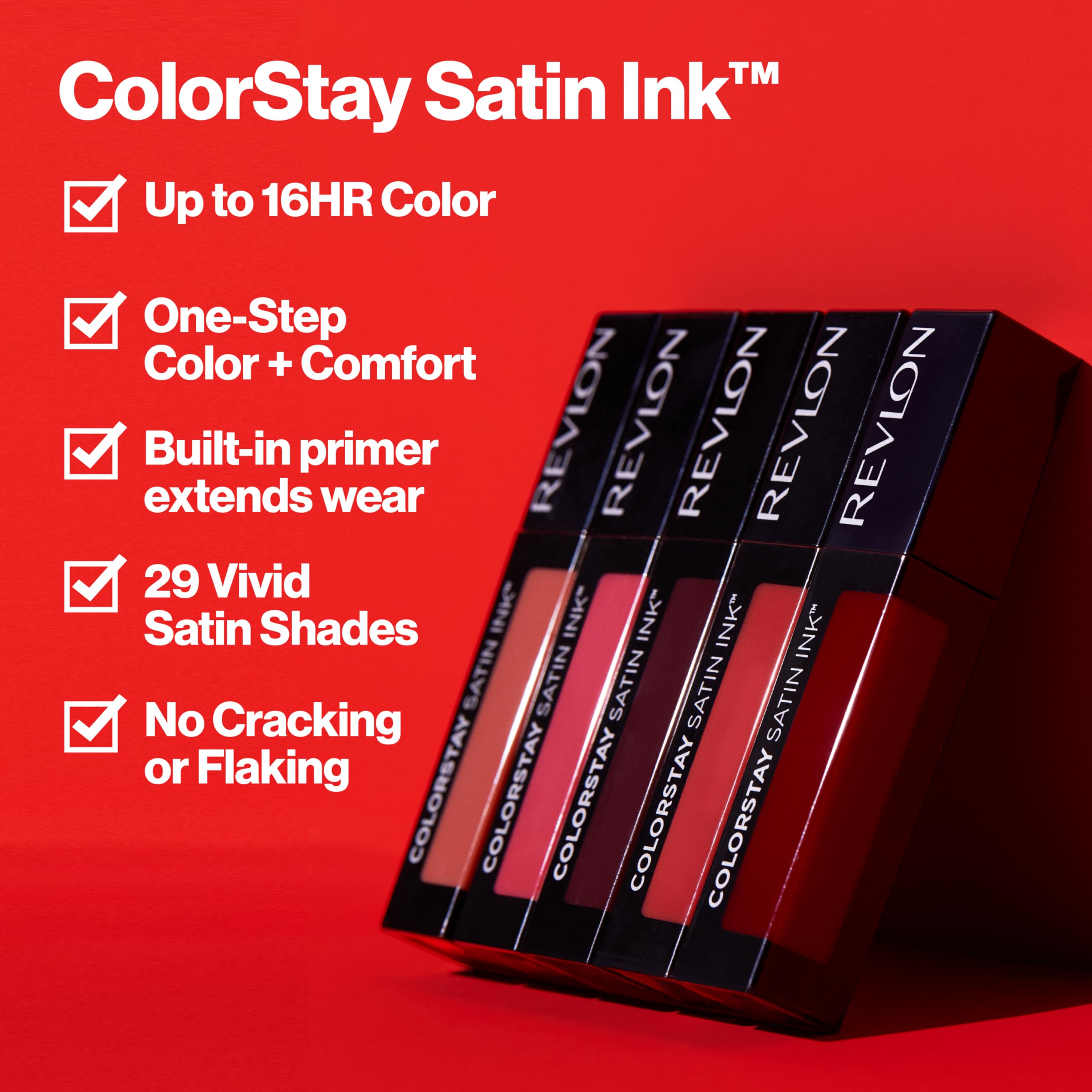 REVLON ColorStay Satin Ink Crown Jewels Liquid Lipstick, Longlasting & Waterproof Lipcolor, Moisturizing Creamy Formula Infused with Black Currant Seed Oil, 038 Citrine Queen, 0.17 fl oz.