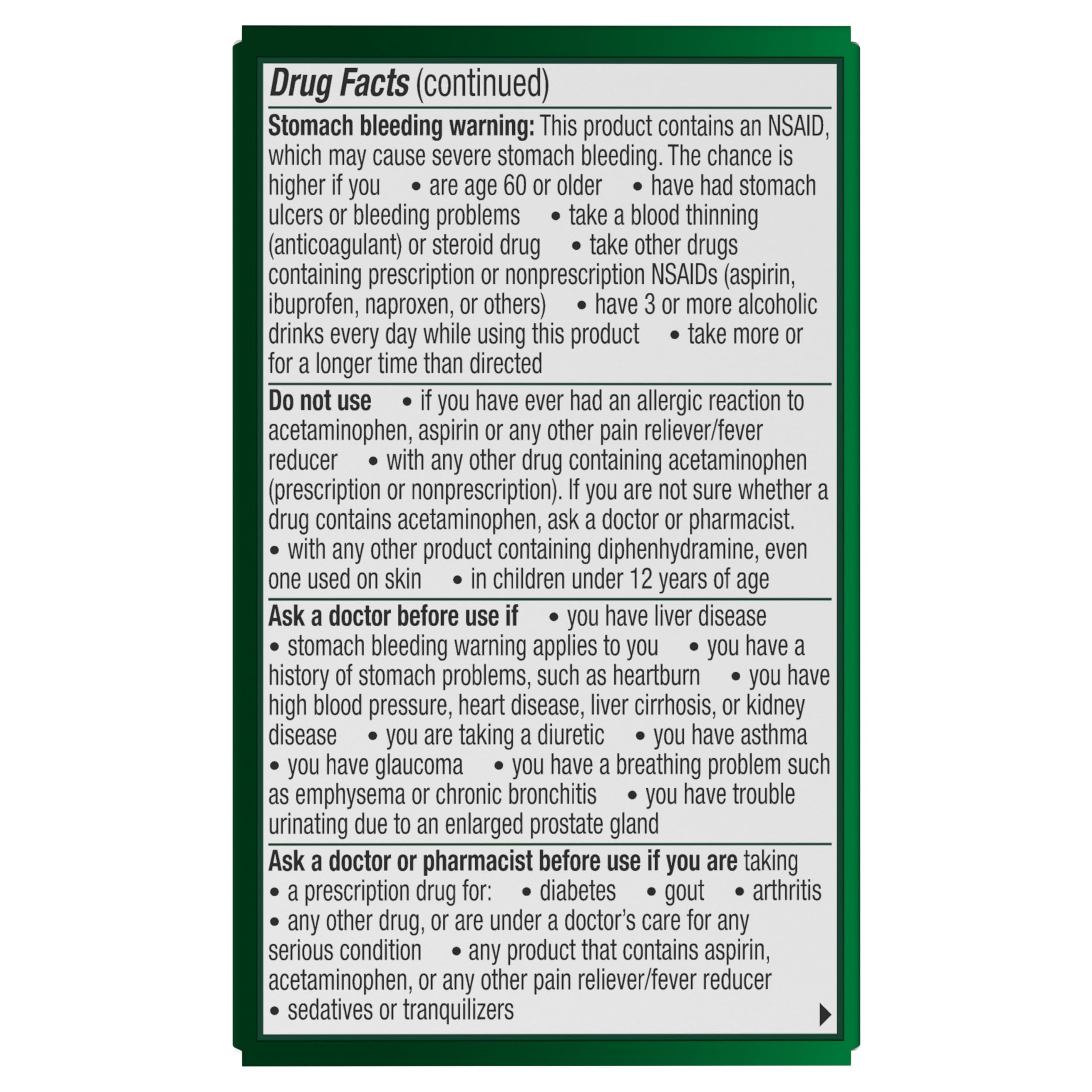Excedrin PM for Headache Relief, Acetaminophen 250mg, Aspirin 250mg, Diphenhydramine Citrate 38mg, Pain Reliever, Nighttime Sleep-Aid, 24 Count