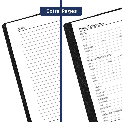 AT-A-Glance Telephone & Address Book, 600+ Entries, 4" x 6", Designer, Black (8040205)
