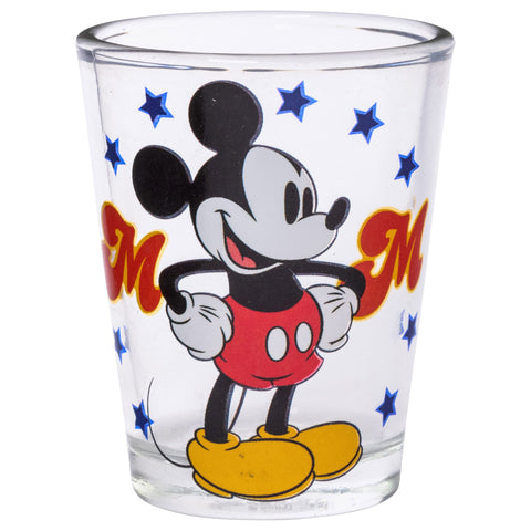 Silver Buffalo Disney Classic Mickey Mouse 4 Pack Mini Glasses, 1.5 Ounces