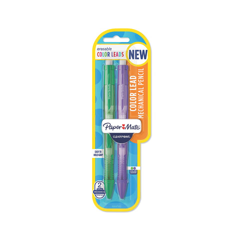 Paper Mate Clearpoint Color Lead Mechanical Pencils, 0.7mm, Assorted Colors, 2 Count