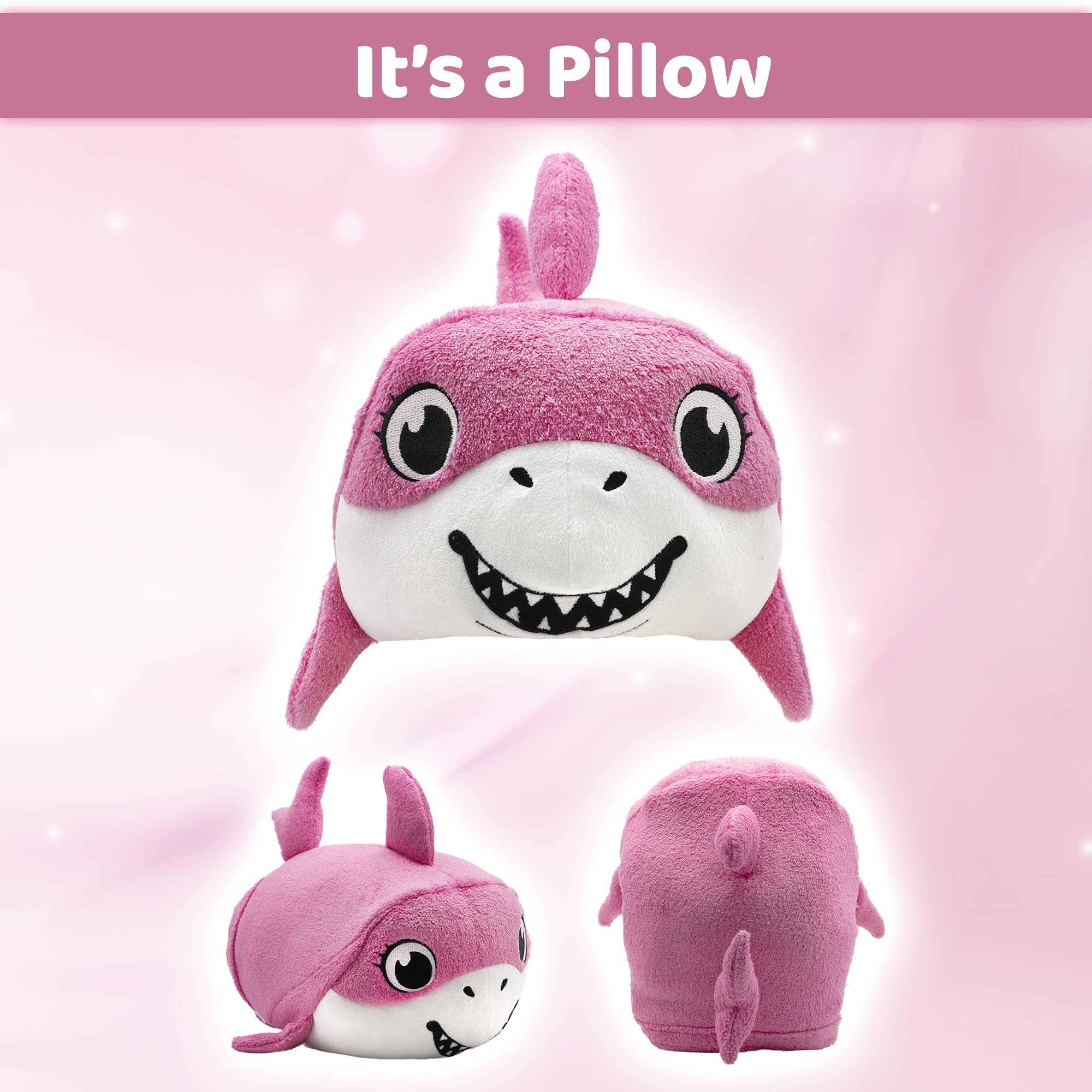Comfy Critters Kids' Shark Blanket Hoodie, Hooded Travel Blanket Combo - Bubbles The Shark