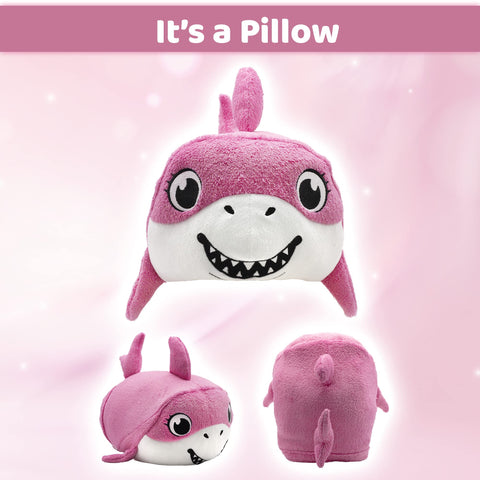 Comfy Critters Kids' Shark Blanket Hoodie, Hooded Travel Blanket Combo - Bubbles The Shark