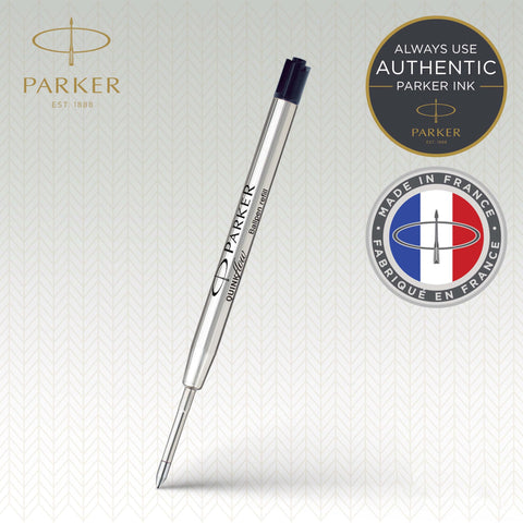 Parker Refill for Parker Ballpoint Pens, Fine Conical Tip, Black Ink