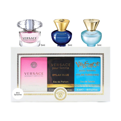 Versace Perfume for Women – Variety Trio Mini Gift Set – Eros, Dylan Blue, Eau Fraiche