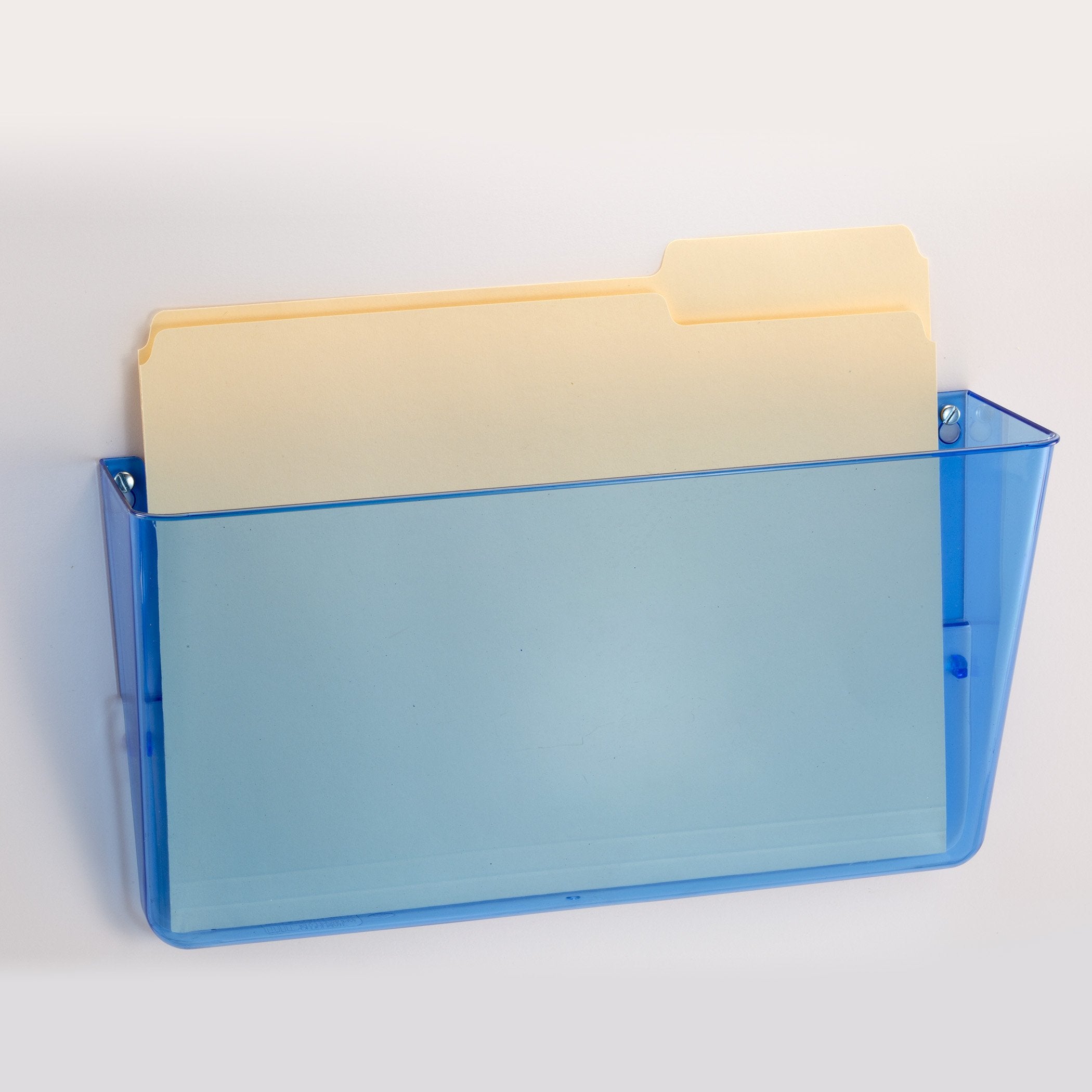 Officemate Glacier Wall File 3-Pack, Transparent Blue - Durable Hanging File Organizer for Home & Office Storage, Space-Saving Design for Documents & Files (23220)