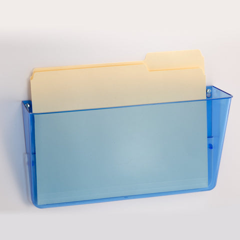 Officemate Glacier Wall File 3-Pack, Transparent Blue - Durable Hanging File Organizer for Home & Office Storage, Space-Saving Design for Documents & Files (23220)