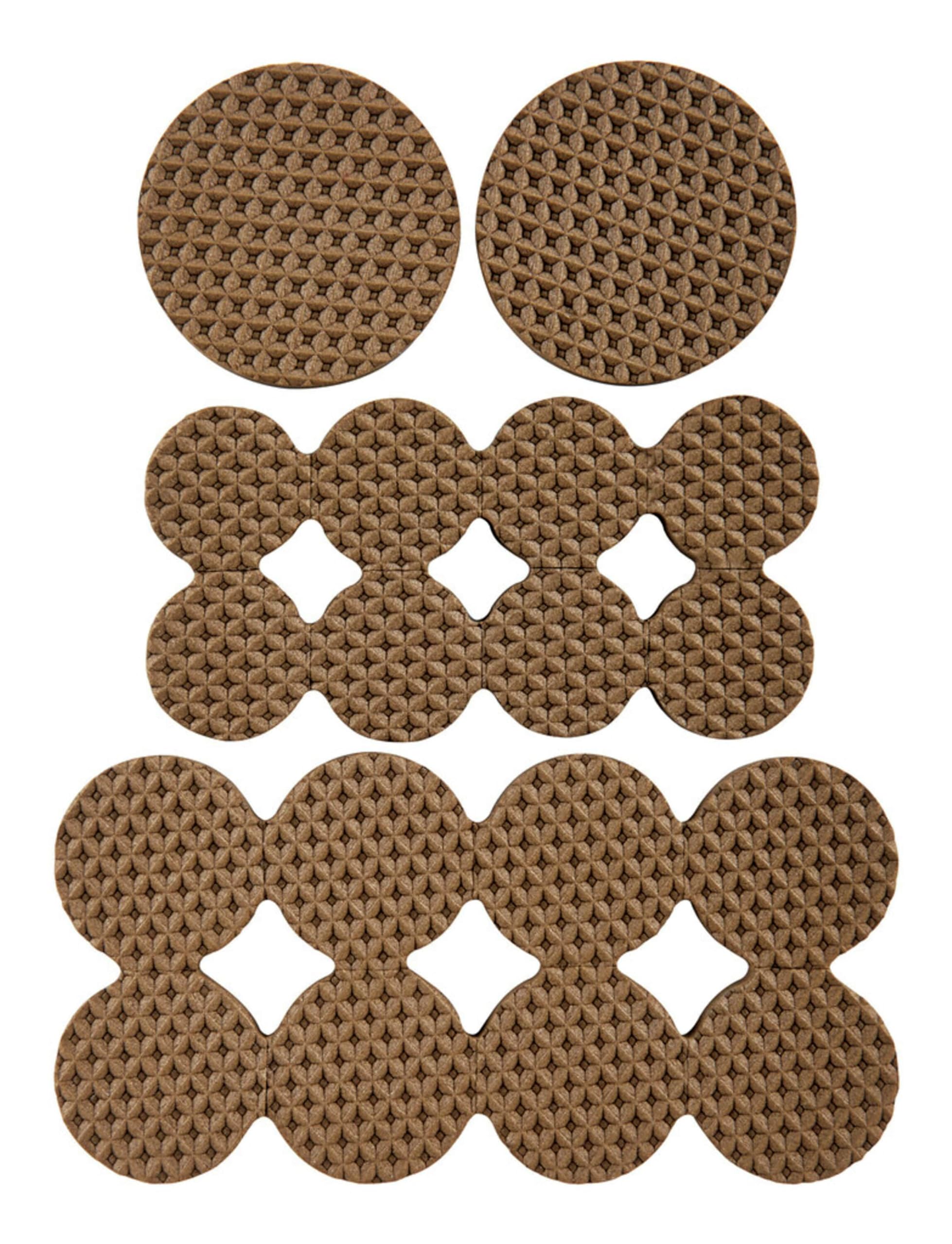 Scotch Gripping Pads Value Pack, Round, Brown, Assorted Sizes, 36 Pads/Pack (SP941-NA)