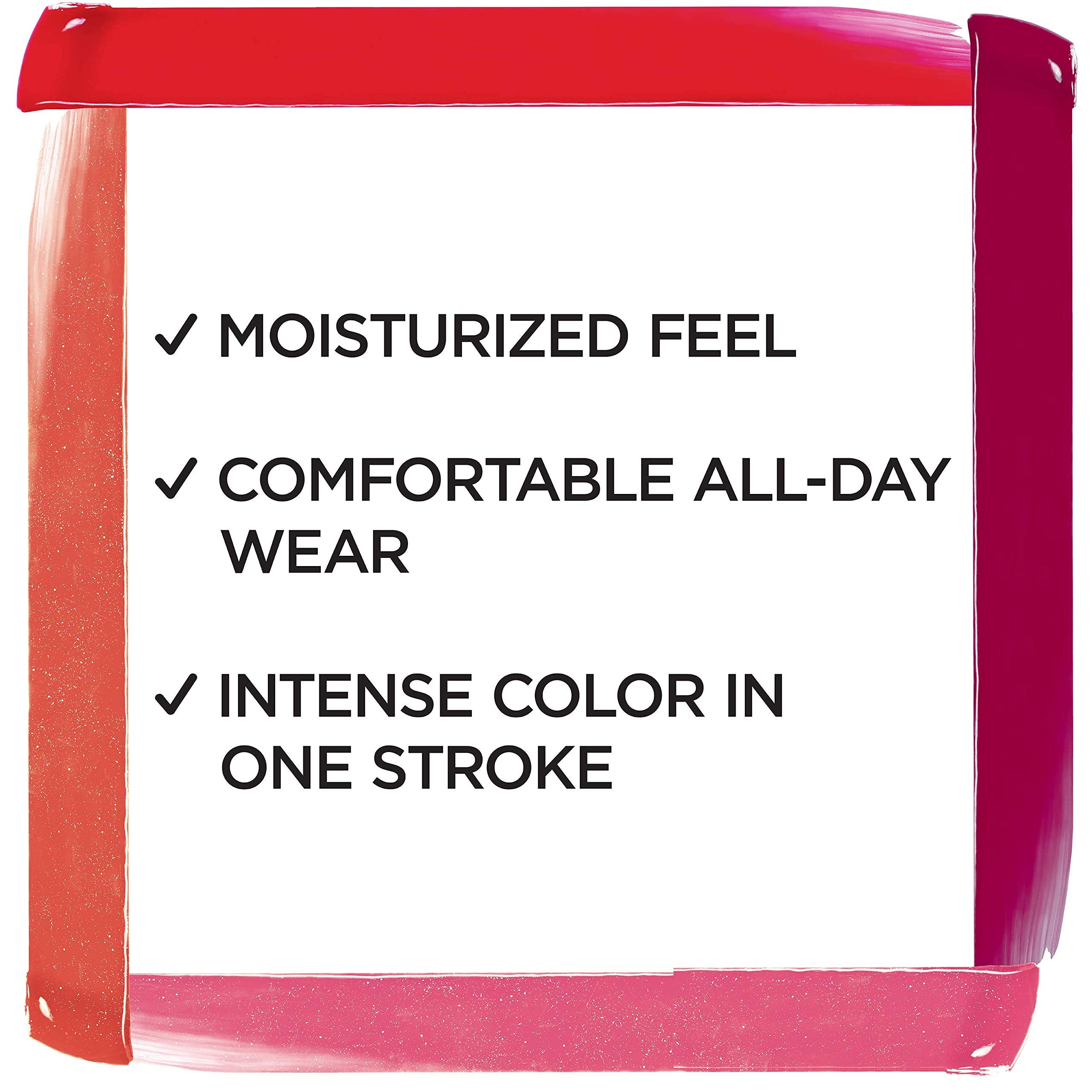 L'Oreal Paris Brilliant Signature Shiny Lip Stain Lipstick, Be Brilliant 0.21 Fl Oz.