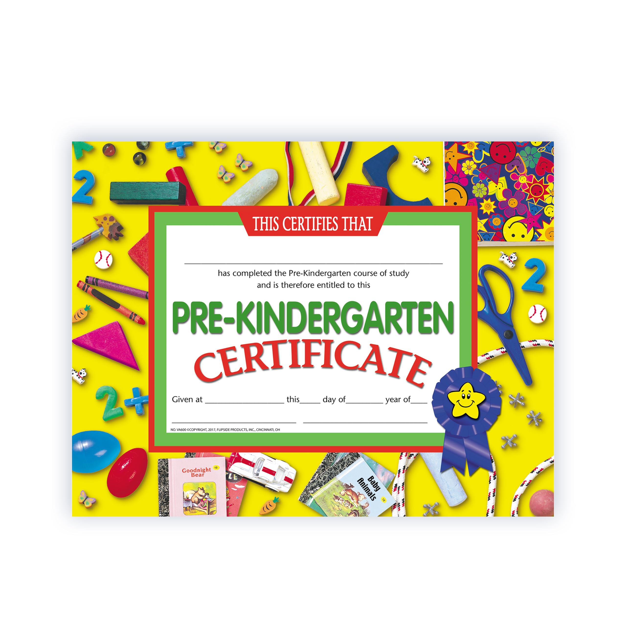 Hayes Pre-Kindergarten Diploma Certificates, Pre-K, Keepsake Graduation Certificates for Kids, Customizable Graduation Award for Students, Full-Color Glossy Finish, 8.5" x 11" - 30 Pack