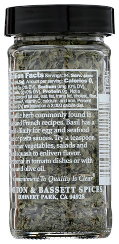 Morton & Bassett Basil, 0.4 oz – Non-GMO, Salt-Free, Sweet and Aromatic Herb for Pasta, Pizzas & Mediterranean Dishes