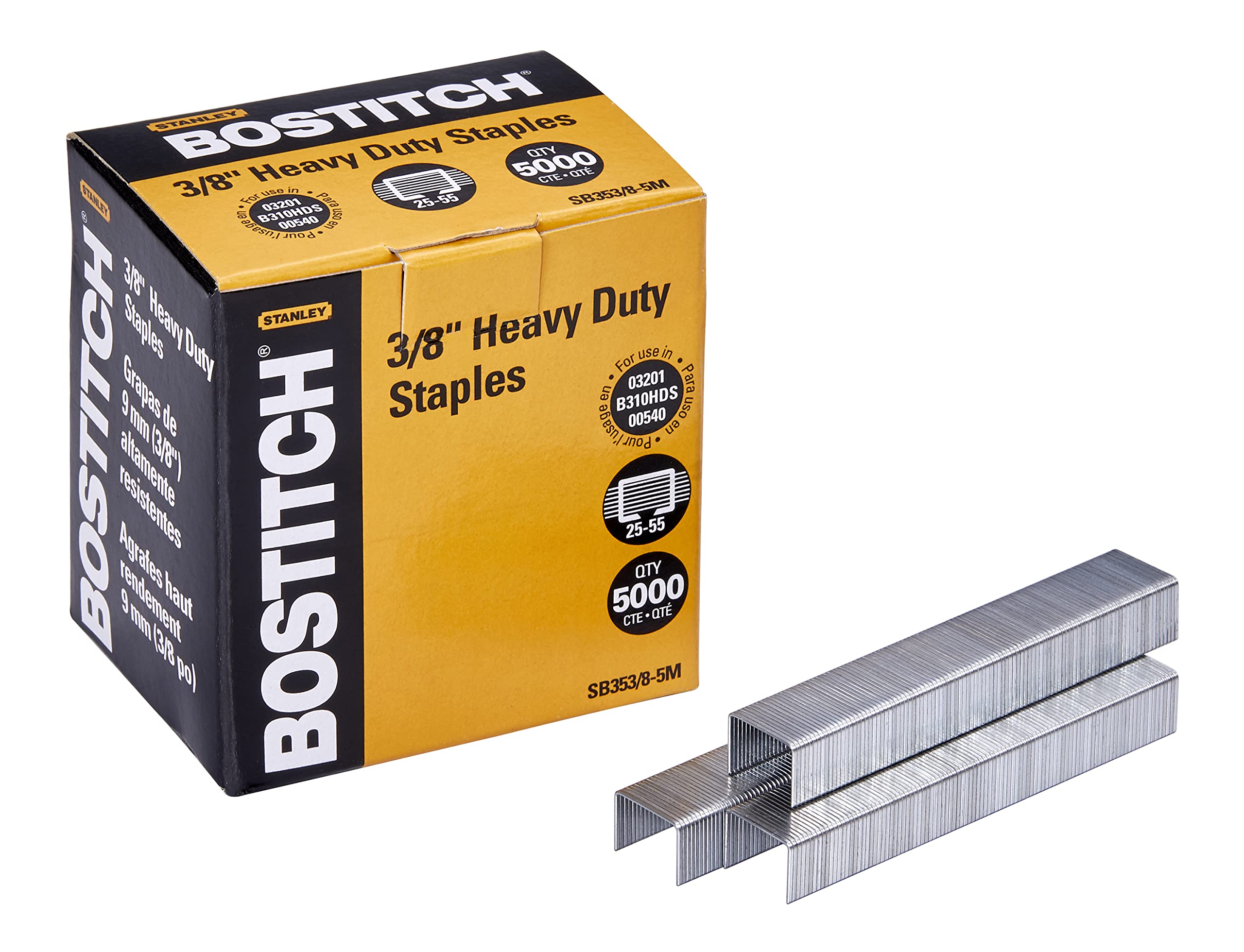 Bostitch Heavy Duty Premium Staples, 5/8" - 5,000 Staples (Gray, 85-130 Sheets, Compatible with Bostitch Heavy Duty Stapler Models)