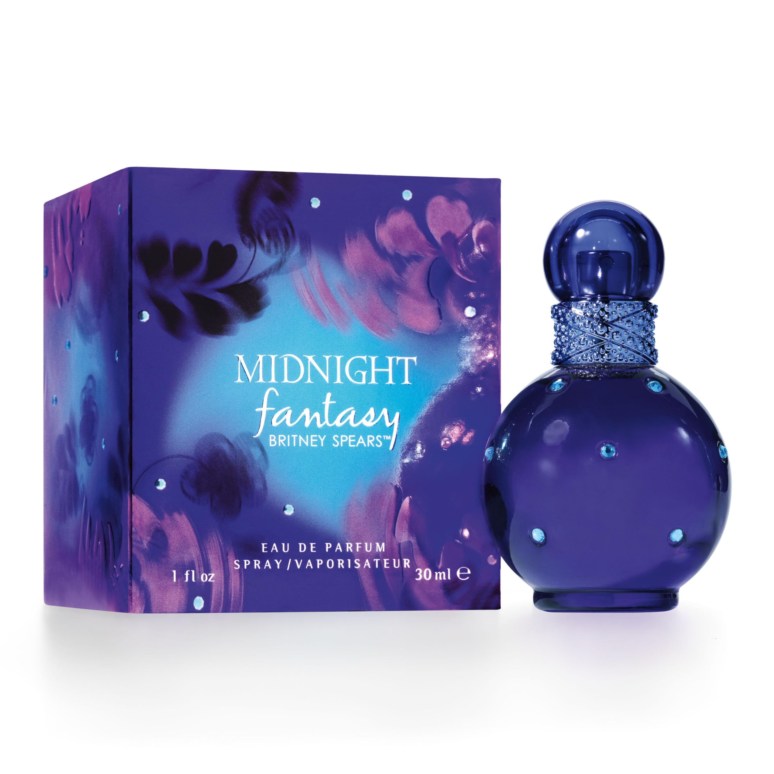 Britney Spears Midnight Fantasy, Eau De Parfum EDP Spray for Women, 1 Fl Oz