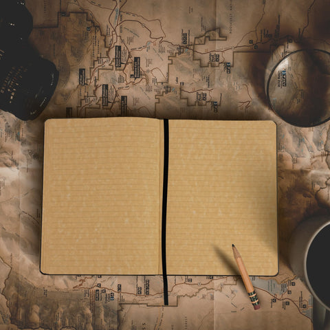 Samsill Vintage Hardcover Notebook, 200 Lined Notebook Pages, Brown, 7.5 x 10 Inch