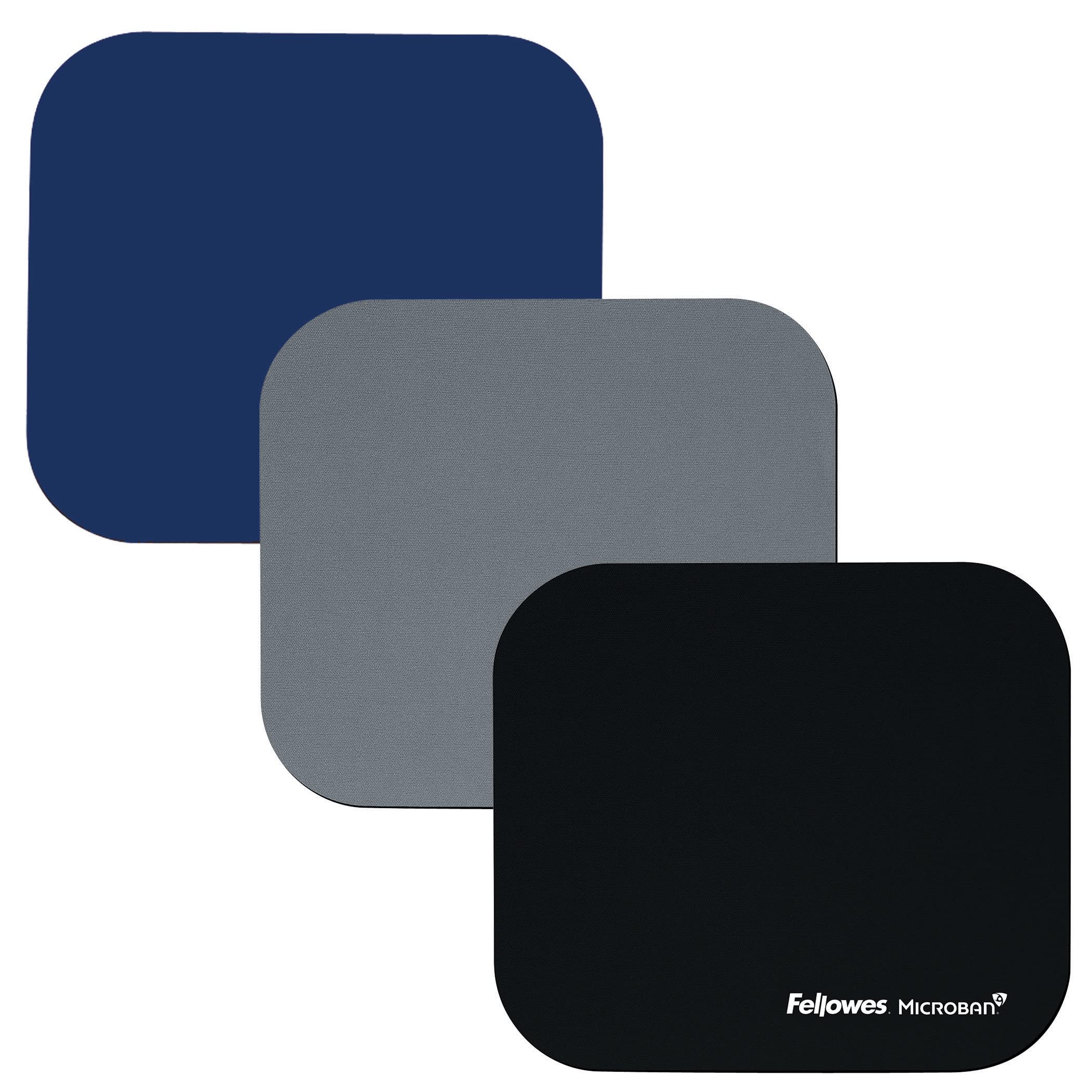Fellowes 5933901 Mouse Pad w/Microban, Nonskid Base, 9 x 8, Black (FEL5933901), 8" x 9" x 0.1"
