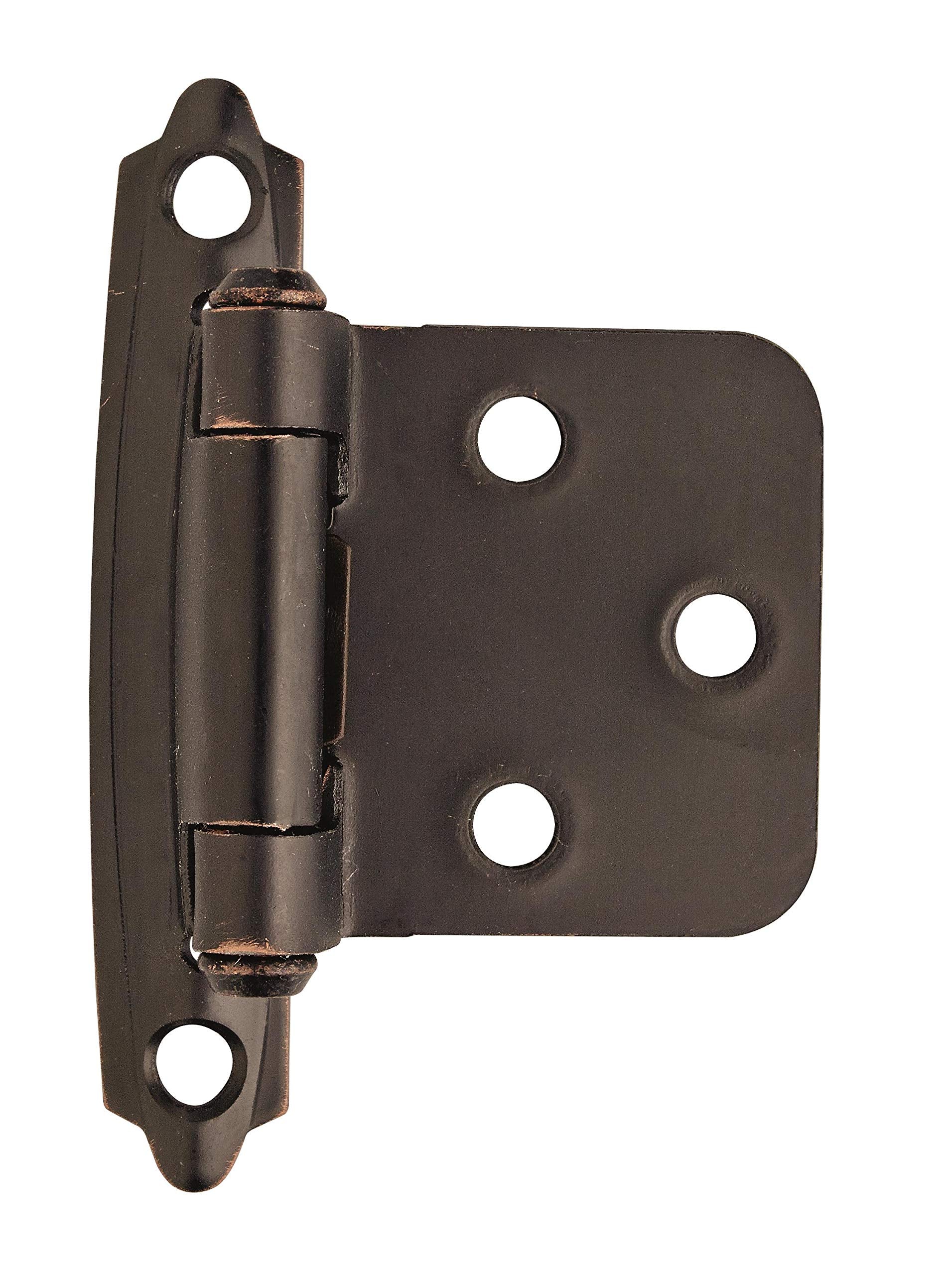 Amerock | Face Frame Cabinet Hinge | Variable Overlay 𝐇inge | Oil Rubbed Bronze | 2 Pack | Self-Closing 𝖧inge | Face Mount Ｈinge | Cabinet Door ᕼinge