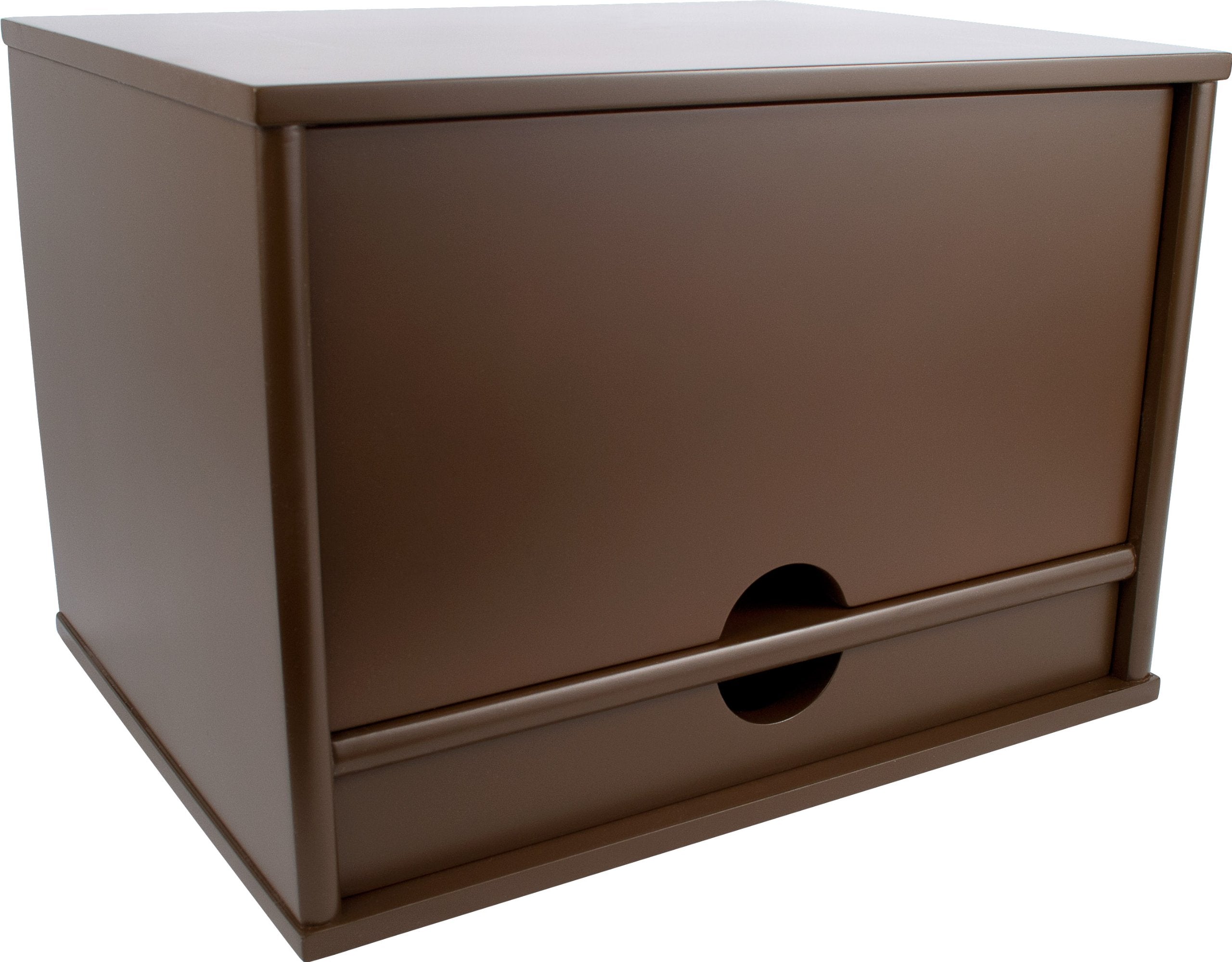 Victor Wood Desktop Organizer with Closing Door, 4720 (Brown Mocha)