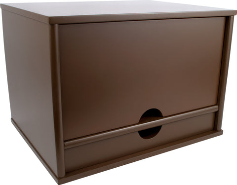 Victor Wood Desktop Organizer with Closing Door, 4720 (Brown Mocha)