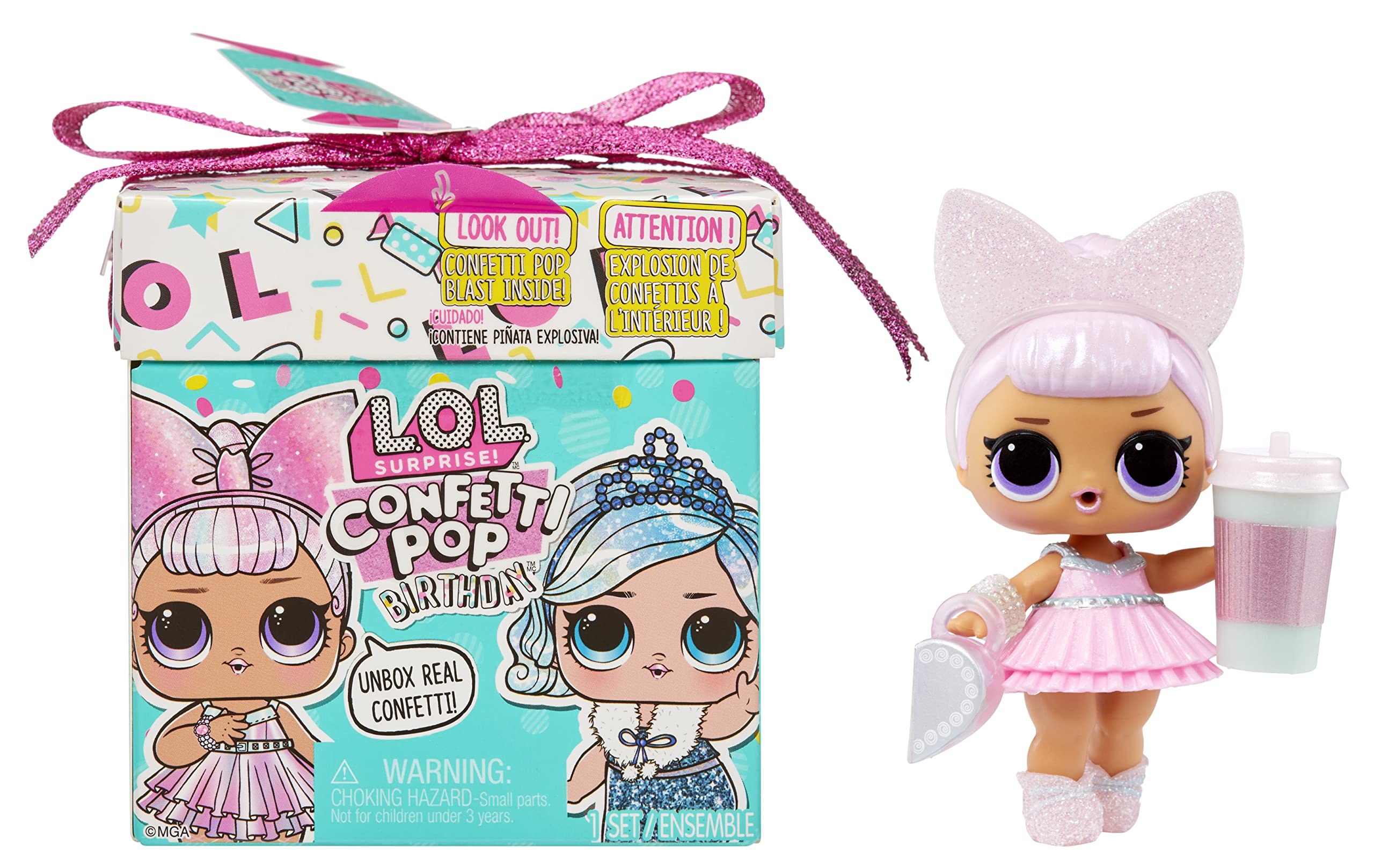 L.O.L. Surprise! Confetti Pop Birthday Doll with 8 Surprises - Great Gift for Girls Age 4+