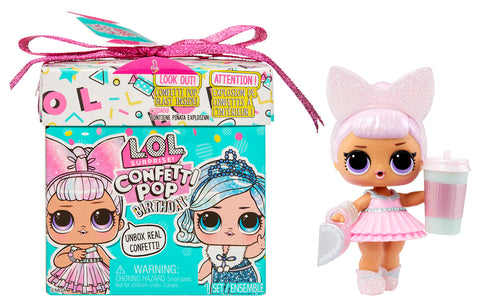 L.O.L. Surprise! Confetti Pop Birthday Doll with 8 Surprises - Great Gift for Girls Age 4+