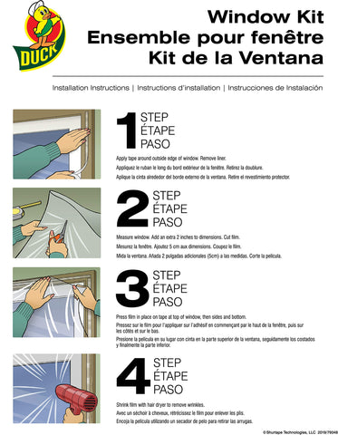 Duck Brand Indoor 10-Window Shrink Film Insulator Kit, 62-Inch x 420-Inch, 286216