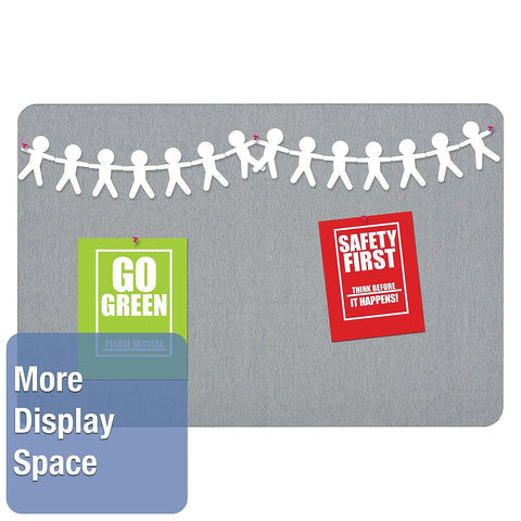Quartet Bulletin Board, Fabric, 4' x 3', Frameless, High-Density Fiberboard, Oval Office, Light Blue (7684BE)