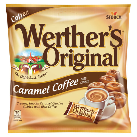 Werther's Original Hard Caramel Coffee Candy, 2.65 Oz Bags (Pack of 12)