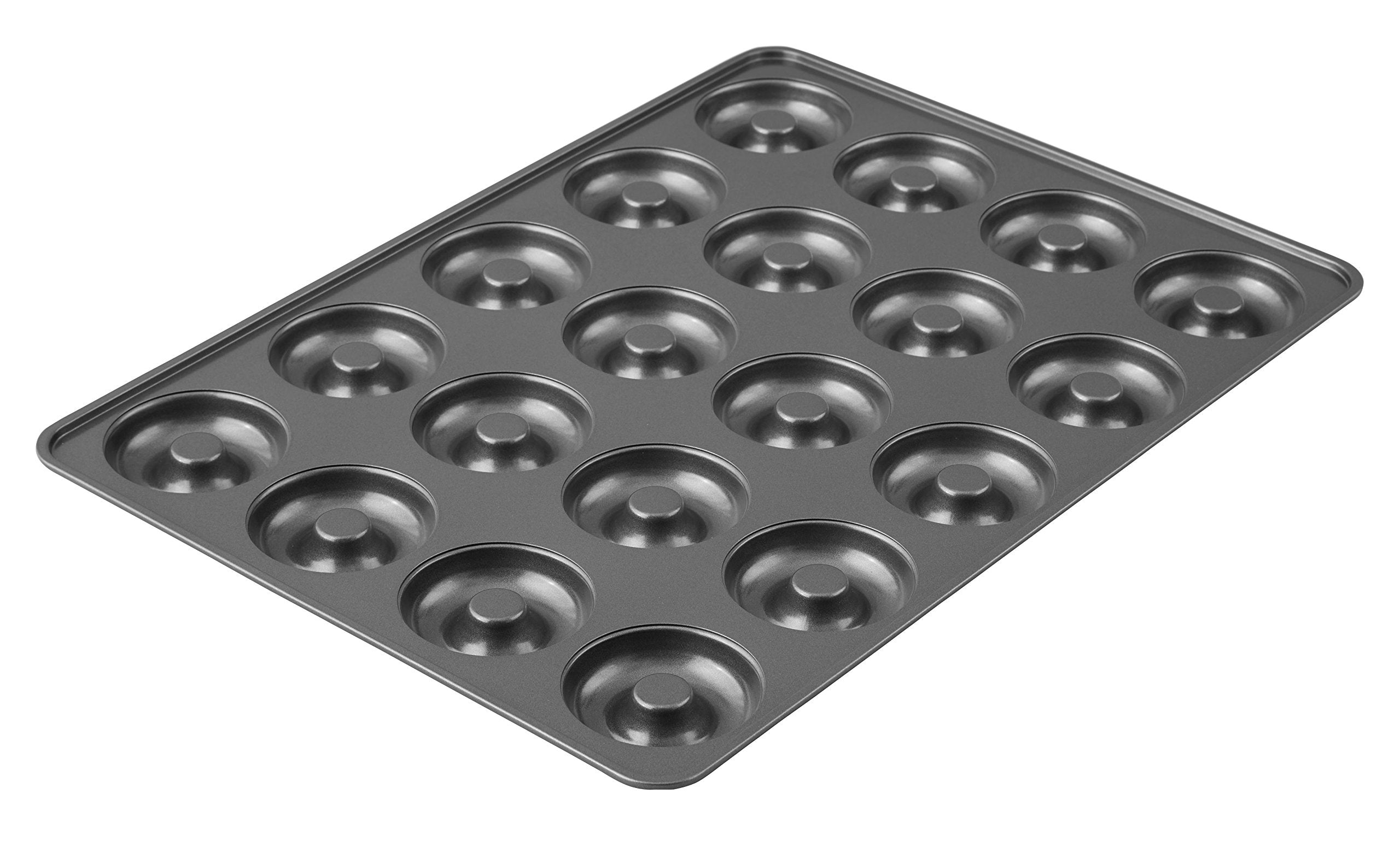 Wilton Perfect Results Non-Stick Donut Pan, 20-Cavity Donut Baking Pan, Steel
