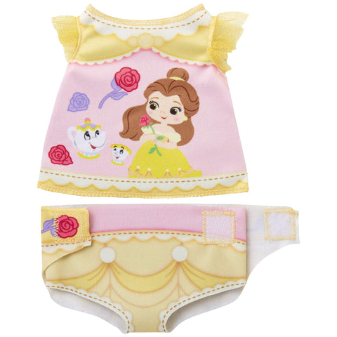 Baby Doll Clothes & Accessories, My Disney Nursery Belle Diaper Accessory Pack Inspired by Disney's Beauty & The Beast Belle Character! Includes Doll T-Shirt, Doll Diaper Cover, Clip with Charm