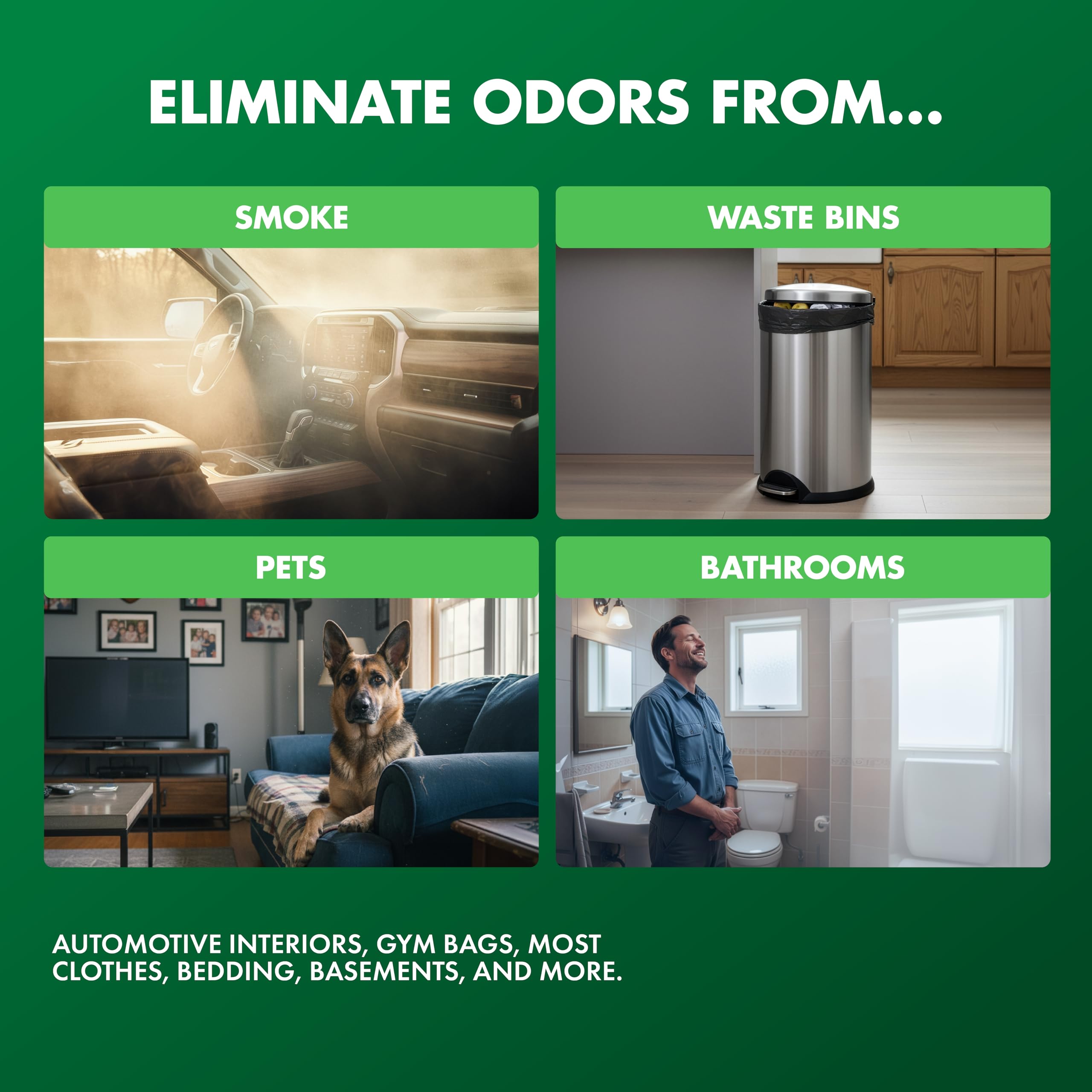 BullSnot BlastABull Odor Eliminator – Powerful Car & Home Smell Neutralizer. Eliminates Pet, Food, Tobacco, and Mold Odors. Safe for Carpets, Upholstery, Fabrics. Made in the USA.