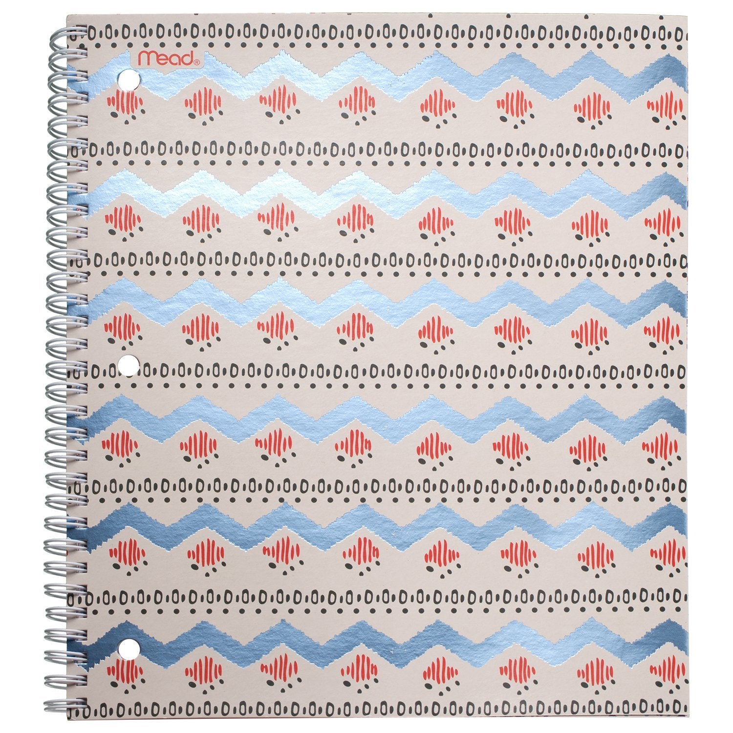 Mead Spiral Notebook, College Ruled, 80 Sheets, 9" x 10-1/2", Pretty Please, Design Selected For You May Vary (07046)