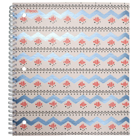 Mead Spiral Notebook, College Ruled, 80 Sheets, 9" x 10-1/2", Pretty Please, Design Selected For You May Vary (07046)