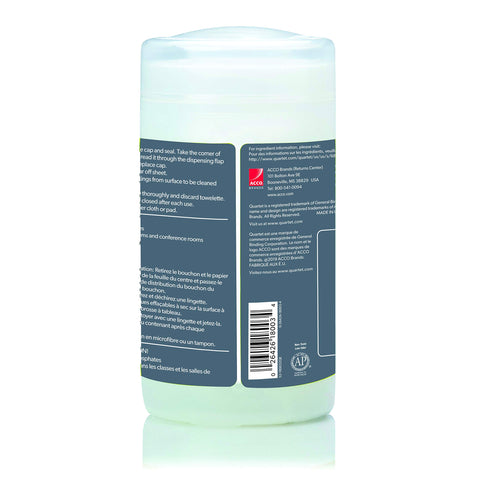 Quartet Dry Erase Cleaning Wipes, 70 Sheets, Non-Toxic Disposable Whiteboard Wipes, Low-Odor (52-180032Q),70 Wipes