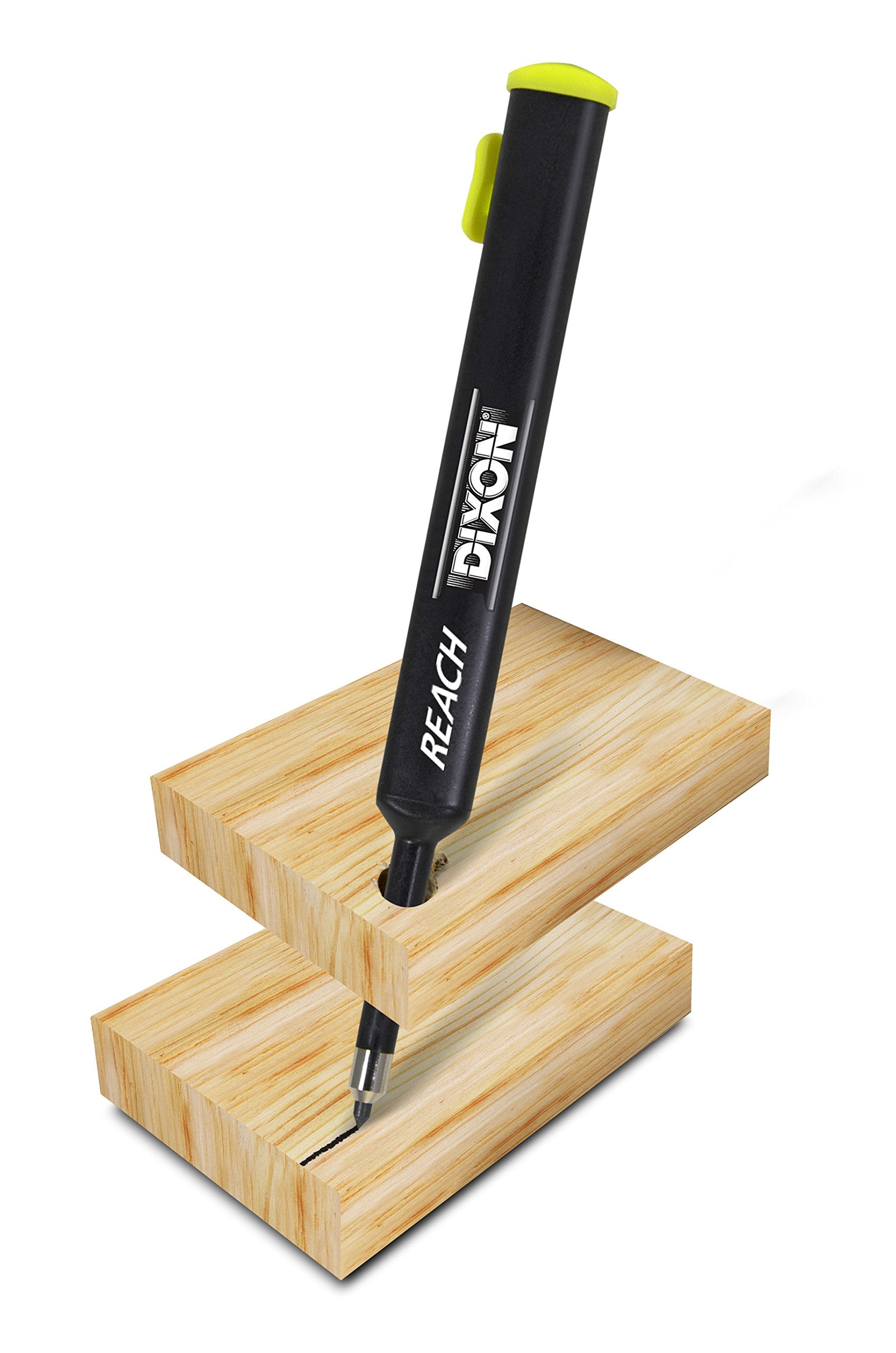 Dixon Industrial REACH- Deep Hole Mechanical Pencil with Lead Refills included, Yellow (14301)