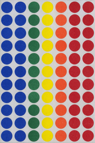 MACO Assorted Primary Round Color Coding Labels, 1/2 Inches in Diameter, 800 Per Box (MR808-A1)