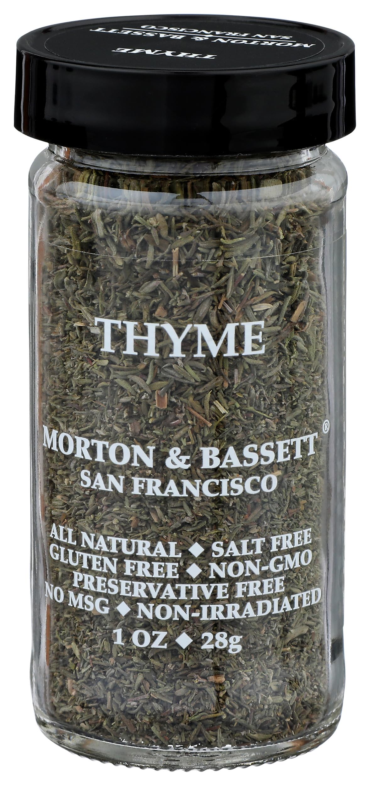 Morton & Bassett Thyme, 1 oz – Non-GMO, Salt-Free, Fragrant Herb for Roasts, Soups & Mediterranean Dishes
