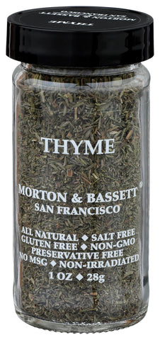 Morton & Bassett Thyme, 1 oz – Non-GMO, Salt-Free, Fragrant Herb for Roasts, Soups & Mediterranean Dishes